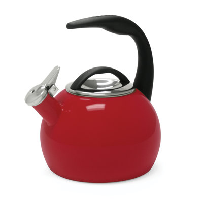 Chantal 2 Quarts Enamel On Steel Whistling Stovetop Tea Kettle