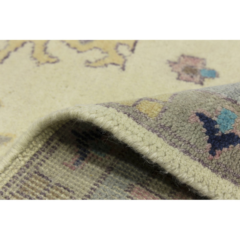 Tapis floral en laine 9 pi x 11 pi 8 po Colorfast