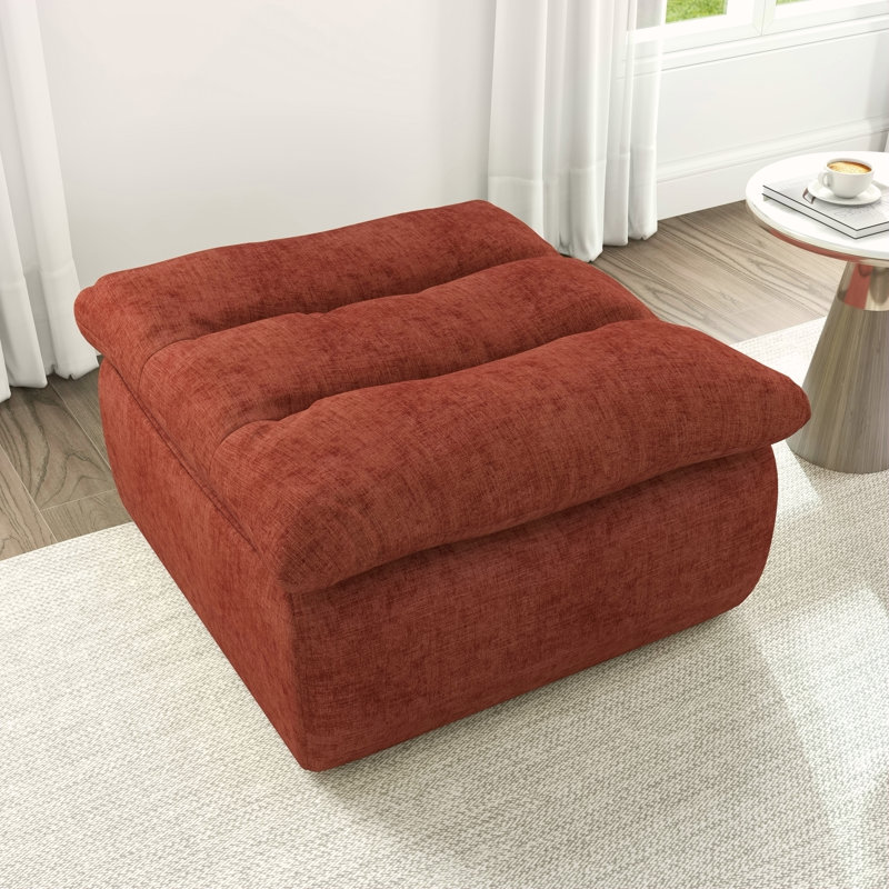 Canapé Lazy Floor, fauteuil moderne sans accoudoirs et sans dossier, fauteuil à billes d'appoint confortable pour le salon, la chambre à coucher, le bureau - orange