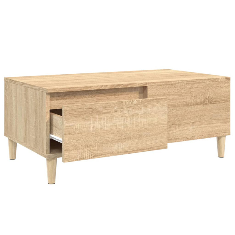 Zahir Coffee Table 90x50x36,5 cm Engineered Wood, Light Brown