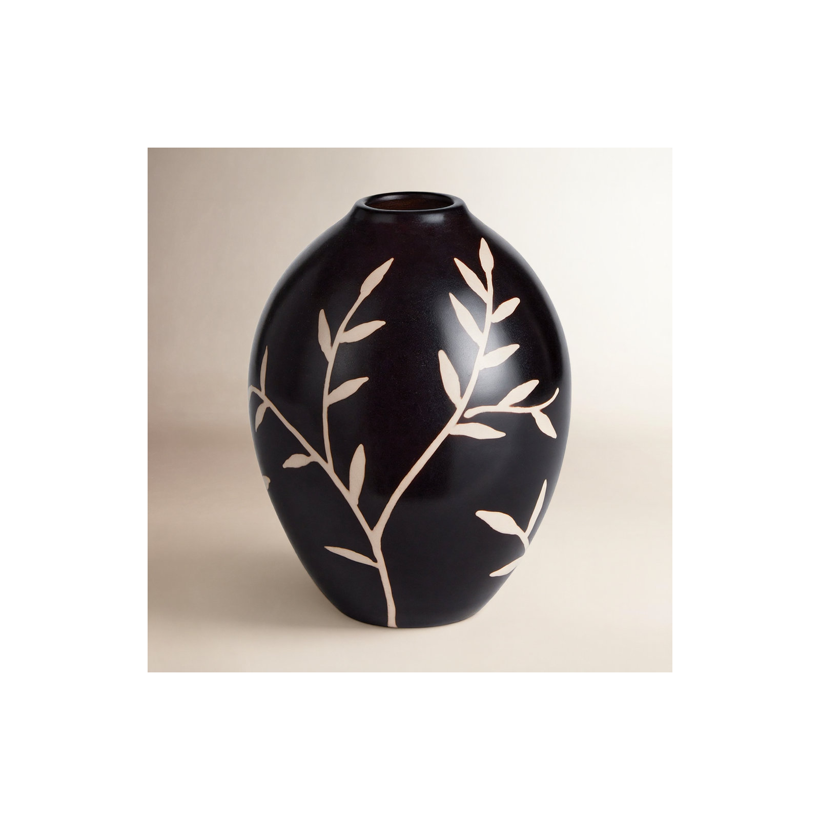 Orlova Handmade Terracotta Table Vase, 9.5" H x 7.5" W x 7.5" D
