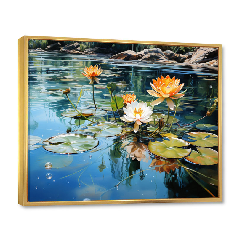 Canada Lakeside Tranquility III - impression, H 30 po x l 40 po x P 1,5 po, Cadre flottant doré