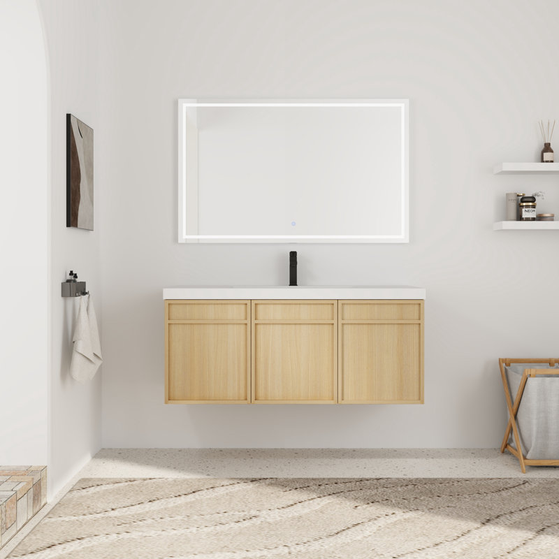 Meuble-lavabo simple 48 po avec plateau en résine