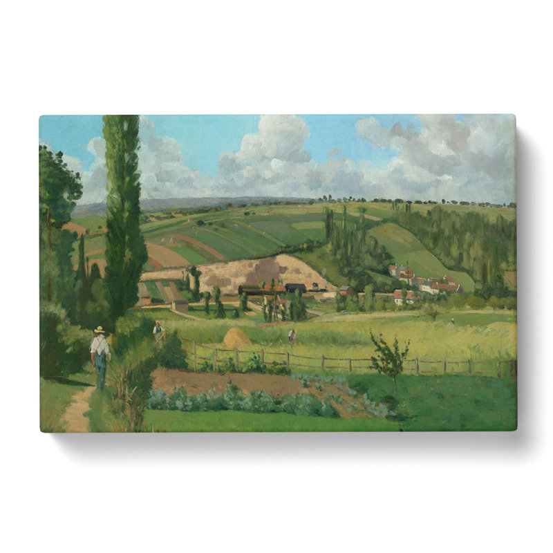 Landscape At Les Patis by Camille Pissarro - Wrapped Canvas Painting, 35cm H x 50cm W x 3cm D