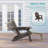 Folding Adirondack Chair with Retractable Ottoman & Cup Holder, 3-Position Adjustable for Patio, All-Weather Outdoor Seating-606077773