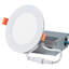 Plafonnier encastré 4 pouces à DEL, 5CCT, ultra-mince wafer sans lumière avec boîte de jonction, 2700K / 3000K / 3500K / 4000K / 5000K sélectionnable, 800 lm haute luminosité 9W 120V, pour l'éclairage domestique