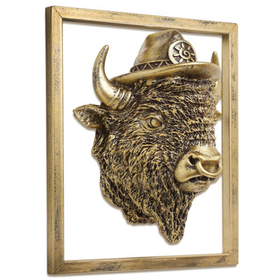 Resin Animals Sculptures Head Wall Hanging Decoration