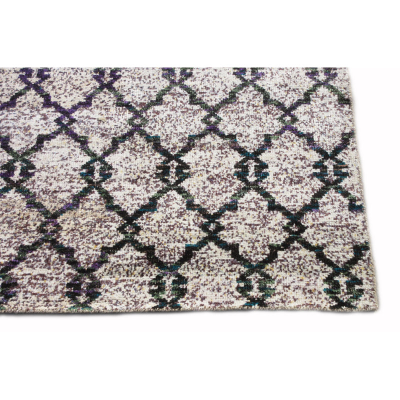 Tapis moderne en soie noué à la main, Rectangle 9 pi x 11 pi 11 po