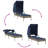 Latitude Run® Sun Lounger With Canopy Black Poly Rattan-1954191261