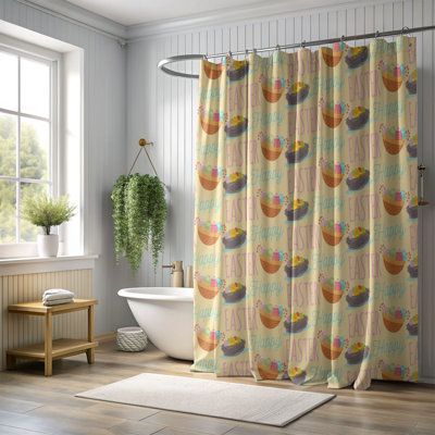 Rideau de douche 1 pièce Vivid Pâques