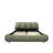 Green King Size Luxury Upholstered Platform Bed - Oversized Padded Headboard, Solid Pine Frame, No Box Spring Required, Fits 6"-12" Mattresses-531698952