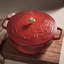 Staub Cast Iron Essential French Oven, Dutch Oven, 5-Quart, Serves 5-6, Made In France,  With Horse Lid - Cherry-977004583