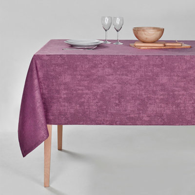 Chon Damson Tablecloth - 100% Polyester, 59.1 x 84.6 inches | No Ironing Needed, Easy Clean, Machine Washable at 30-40°C | Perfect for Dining Room, Parties & Everyday Use, Elegant and Durable Design