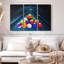 «Billiard Cue Stick Triangle», 3 pièces sur toile-98562303