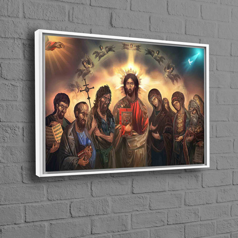 Print on Canvas, 40 cm H x 60 cm W, White Floater Framed