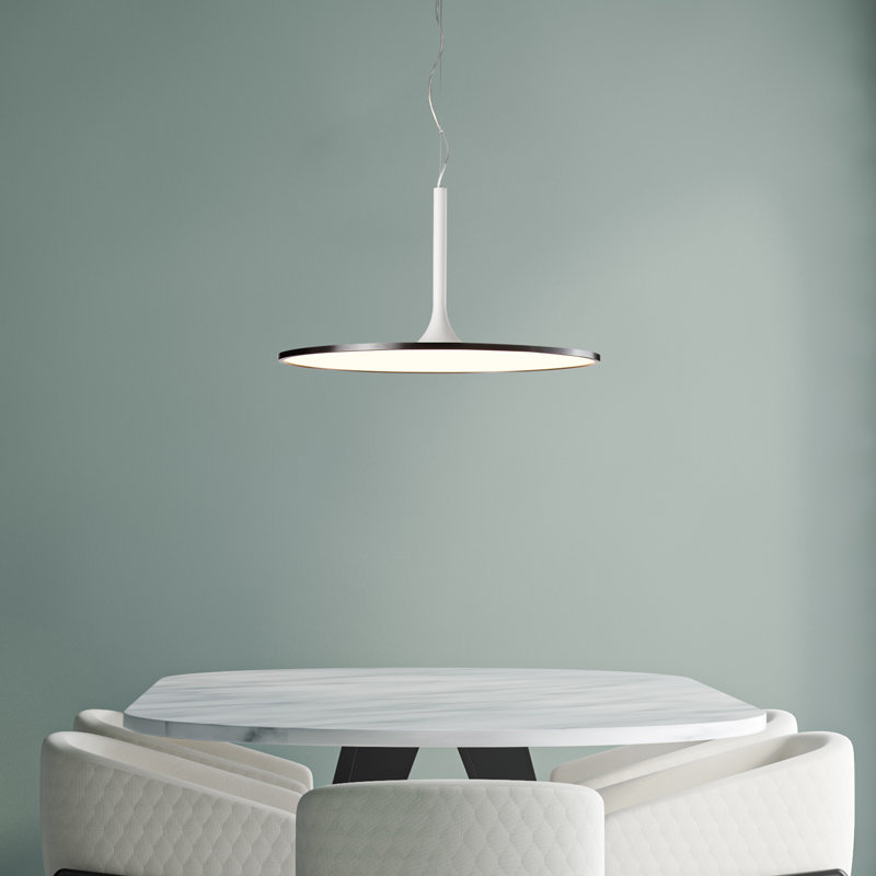 Luminaire suspendu géométrique à 1 lumière à DEL unique Shelburn