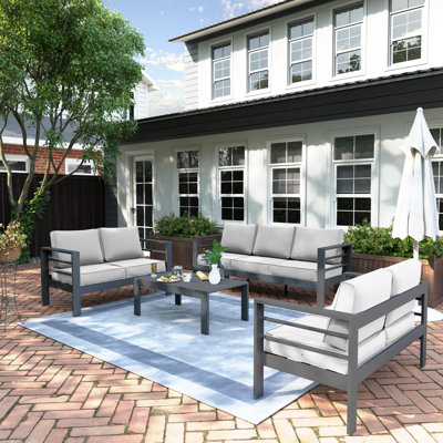Kassidee 7 - Person Patio Conversation Set with Cushions