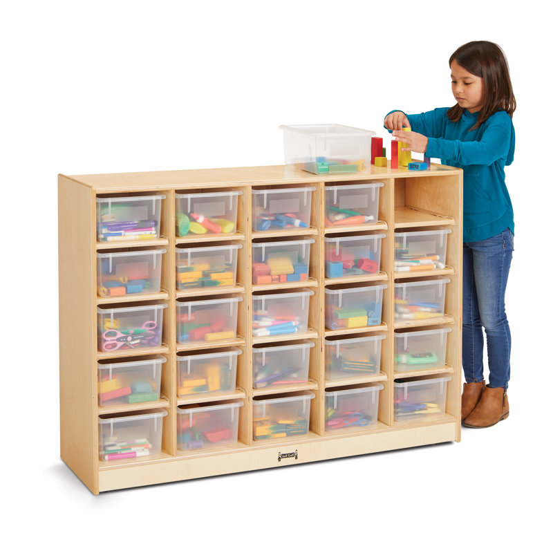Rangement mobile à 25 casiers Jonti-Craft, Transparent, Standard