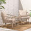 Ensembles de salle à manger de patio compact, fer moderne en rotin Boho moderne pour petit patio