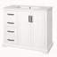 Meuble-lavabo moderne de 36 po avec lavabo en céramique, porte à fermeture en douceur, tablette réglable et 3 tiroirs, rangement spacieux, conception élégante pour les salles de bain de taille moyenne à petite