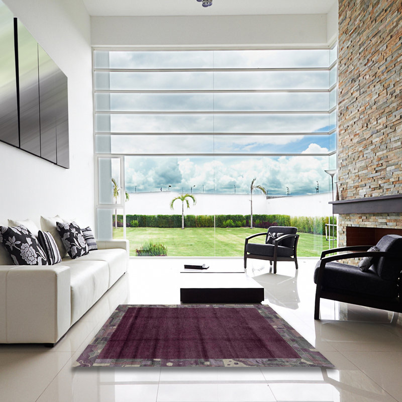 Tapis abstrait multicolore Milanas, Carré 3 pi