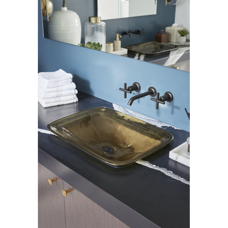 Kohler Inia, Artist Editions Rectangle Glass Wading Pool Bathroom Sink, Opaque Stone