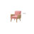 Mayenne Upholstered Accent Chair with Rattan Arms-985338284