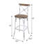 Tabouret de bar à dossier croisé-1924917947