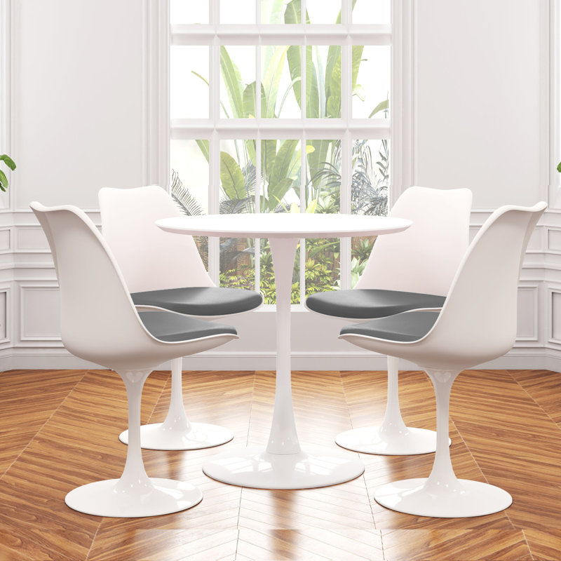  Ensemble de table et chaises de salle à manger 36 po Crimson, noir | Ensemble de 4, Gris