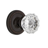 Rope Rosette with Crystal Door Knob