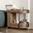 Solid Wood Side Table, Walnut Rattan Weaving Cart.