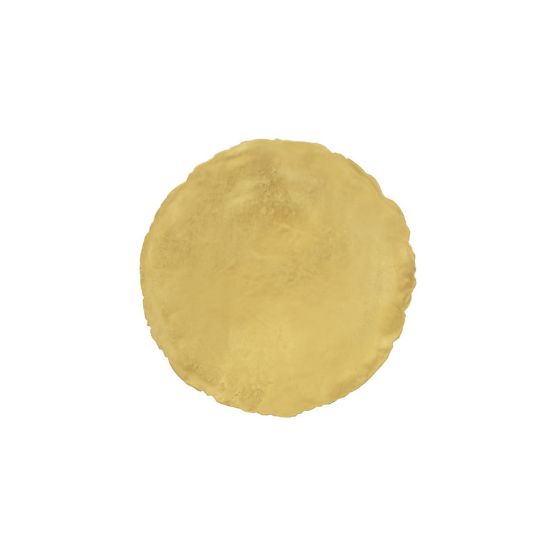 Cast Oil Drum Wall Discs, Gold Leaf, Set of 4