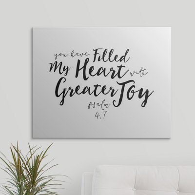 " Psalm 4:7 - Scripture Art "