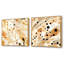 Chrisanthe - Ensemble de 2 collages abstraits carrés-101860459-101860460