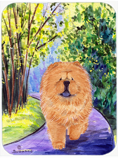 Chow Chow on Road Glass Cutting Board