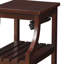 Table d'appoint espresso avec station d'alimentation USB