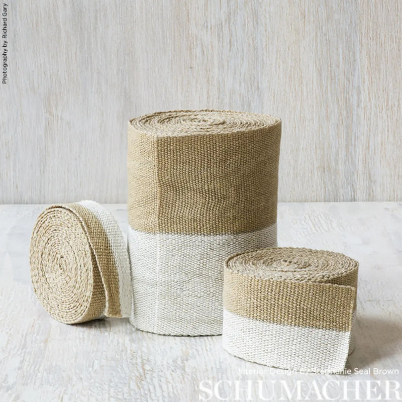 Schumacher x Stephanie Seal Brown Modern Neutral III Narrow Tape