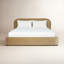 Agi Polyester Velvet Bed, Camel, Queen-1627006146-1627006145