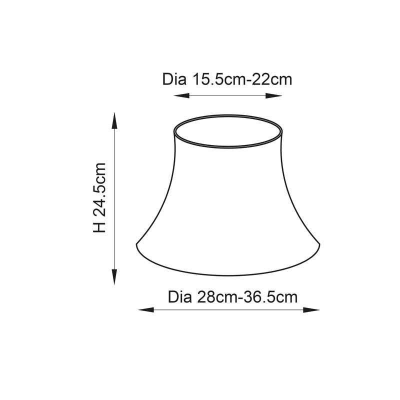 Barnabas 36.5cm Silk/Shantung Oval Lamp Shade