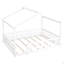 Structure de lit double en bois pleine grandeur avec clôture-124917446-124917447