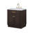Foosland Chestnut 30" Carrara White Marble Countertop Bath Vanity with Faucet-317783349-375957723