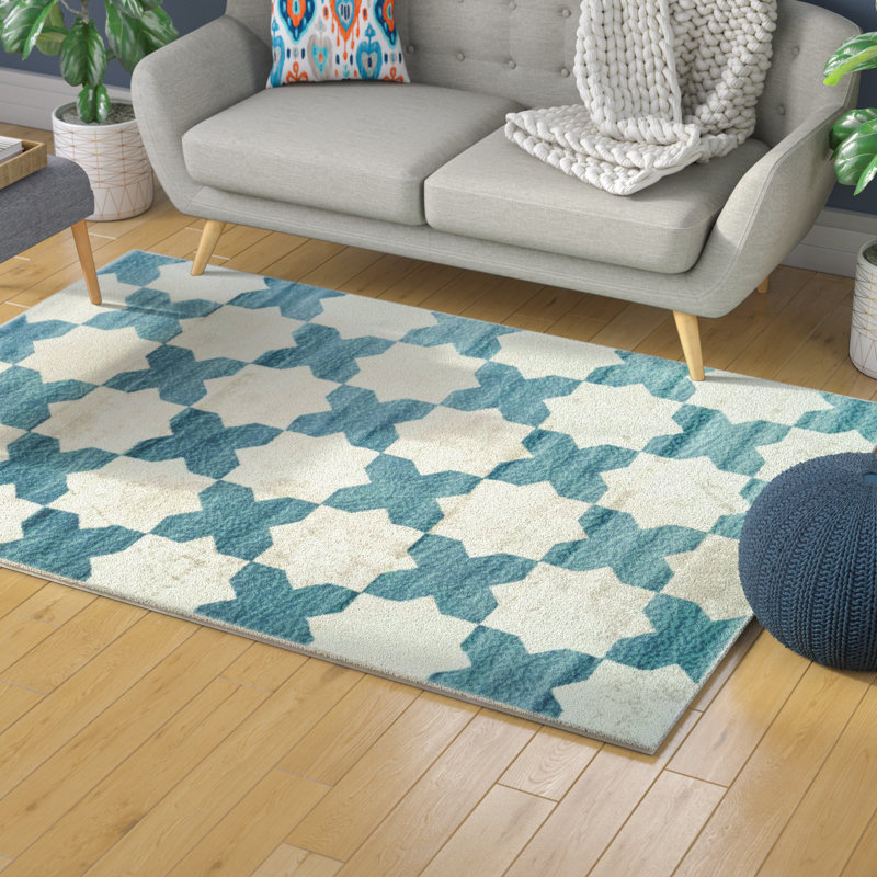 Bannerdown Power Loom Teal Rug, 3'11" x 5'3"