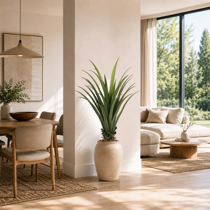 Fausse plante d'agave en pot, 1, 44.09" H x 27.56" W