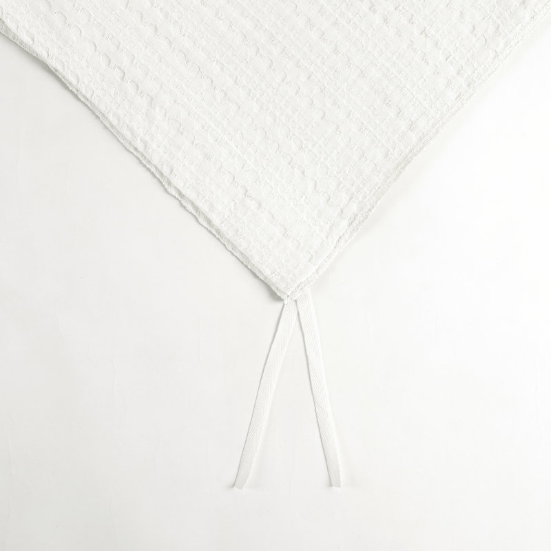 Haniya White Waffle Woven Cotton King Duvet Cover Set