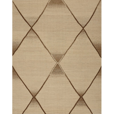 Moroccan Geometric Area Rug in Beige