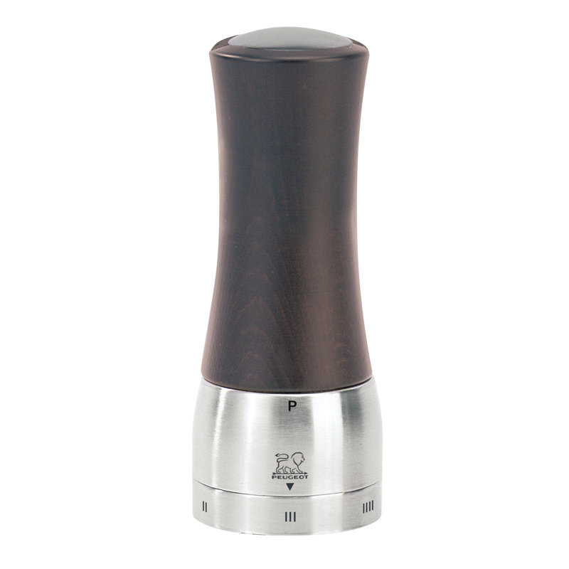 Peugeot Saveurs, Madras, U'Select Pepper Mill, 16cm H x 6.1cm W x 6.1cm D, Dark Brown
