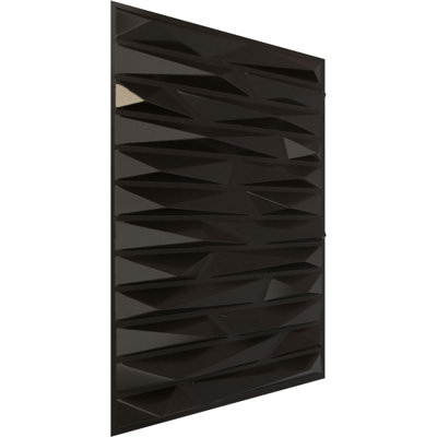 19 5/8"W x 19 5/8"H Enterprise EnduraWall Decorative 3D Wall Panel, Metallic Charcoal (Covers 2.67 Sq. Ft.)