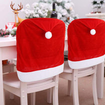 Christmas Chair Back Cover Black White Plaid Printed Chair Cover Xmas Chair  Slipcover Home Kitchen Chair