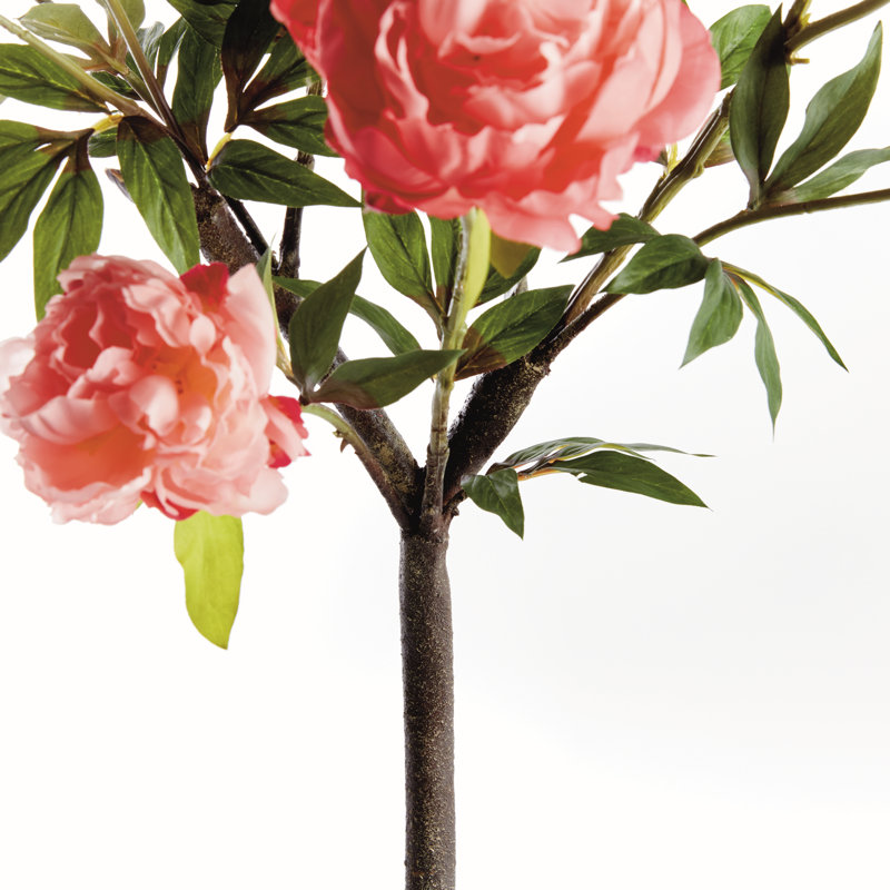 PEONY BRANCH 31 pouces, Rose/rouge