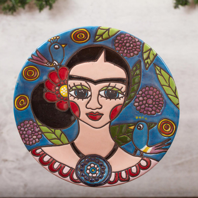 Handmade Traditional People Wall Decor on Ceramic